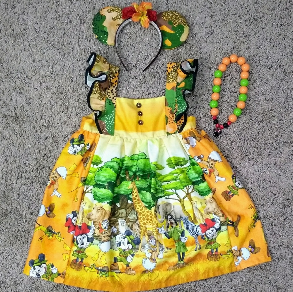 Minnie mouse boutique dress disney world outfit 5t
